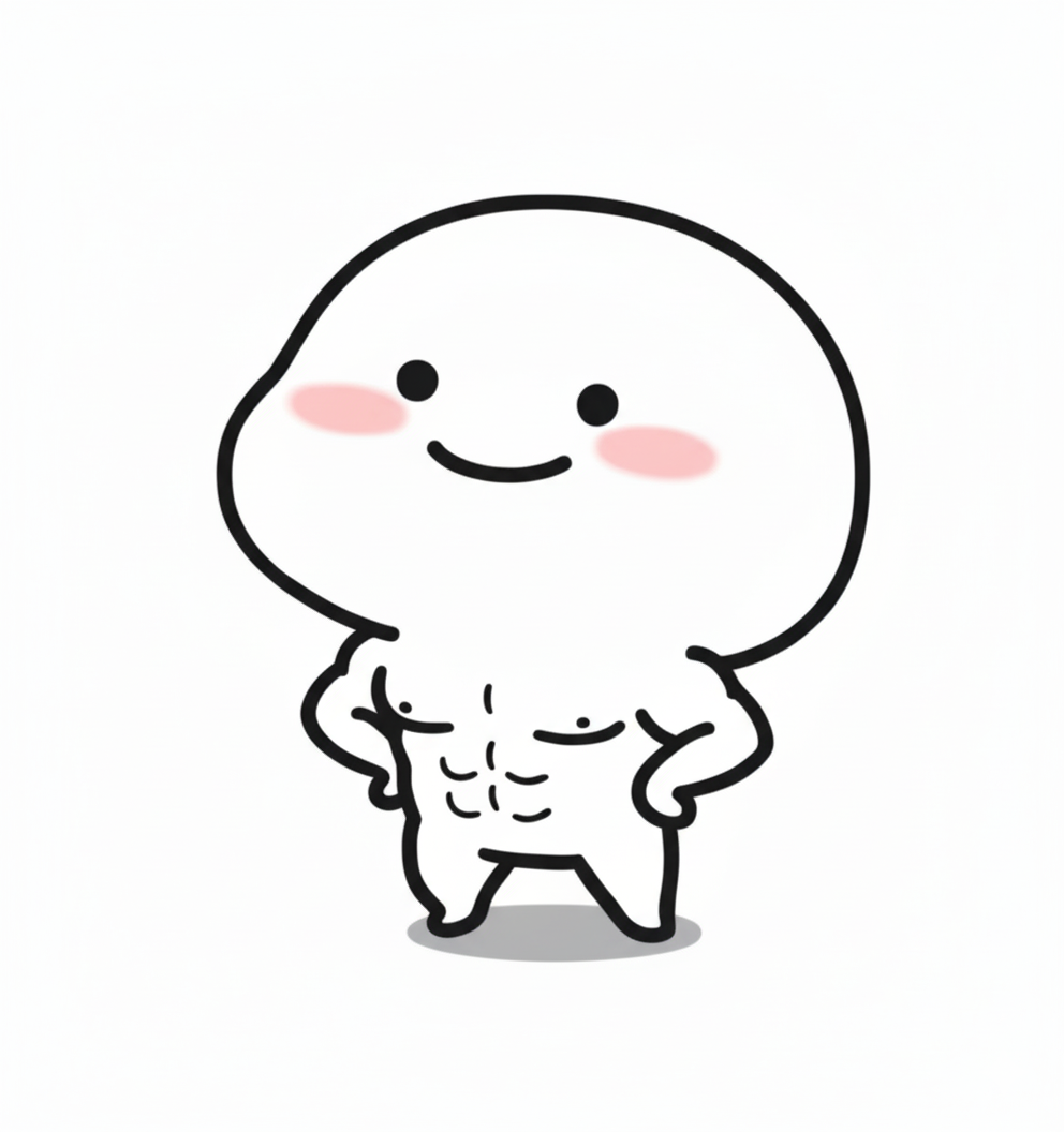 Cute Quby Mascot Waving